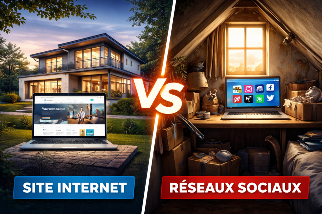 Site internet contre réseaux sociaux